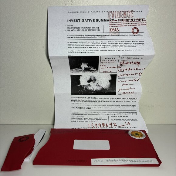 Twenty One Pilots Sacred Municipality Of DEMA DMAorg Letter RARE AUTHENTIC - Picture 1 of 5